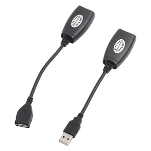 USB 2.0 To RJ45 Ethernet Extension Extender Network Adapter Cable Wired Lan NEW - Afbeelding 1 van 8