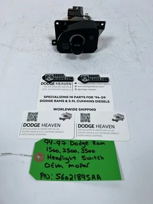Interruptor de faros domo de carga regulador OEM 1994-1997 Dodge Ram 1500-3500 56021895AA Foto 1 de 4