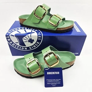 Birkenstock Arizona Big Buckle High Shine Sandals Green Tea – NRW EU36/USL5/M3 - Picture 1 of 9