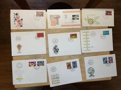 Liechtenstein  lot of 11 FDC 1st day Covers 1962 1973 Europa - Image 1 of 4