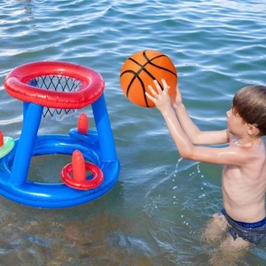 Juego de juegos de juguetes de piscina piscina piscina baloncesto aro anillo inflable juego de lanzamiento para adolescentes - Imagen 1 de 6