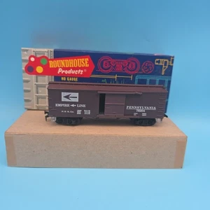 HO Scale Roundhouse 36' Box Car, Pennsylvania, Brown #76204 - 3065 Built - Picture 1 of 6