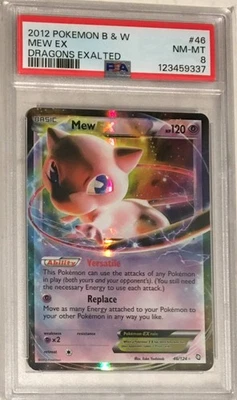 2012 Pokemon Black & White Dragons Exalted PSA 8 Mew EX Ultra Rare HOLO #46 - Image 1 of 2