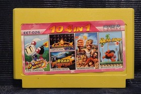 Road Fighter 104IN1  Famiclone Pegasus cartridge Famicom 60pin Nes Game Dendy