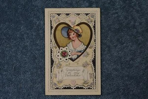 Cartolina Auguri San Valentino 1923 - Usata Postalmente - Foto 1 di 2