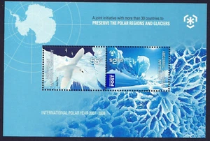 MINT 2009 AAT ANTARCTIC POLAR YEAR POLAR REGIONS AND GLACIERS STAMP MINI SHEET - Bild 1 von 1
