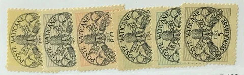 Vatican City #MiPO7xI-MiPO12xI MNH 1945 Seal Postage Dues [J7-J12] Cover