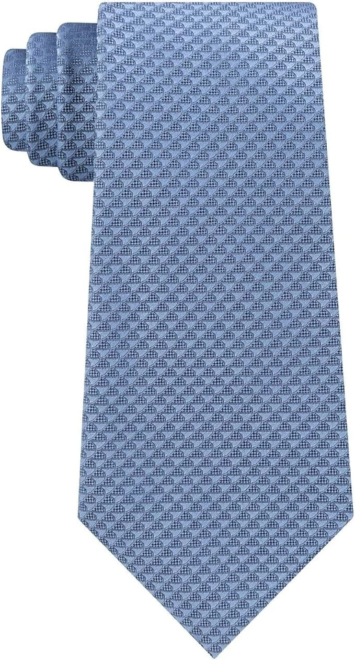 Calvin Klein Men's Blue Dual Houndstooth Silk Tie Size 57 x 3 - Image 1 of 1