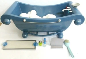 American Girl Doll Bubble Bathtub Set for Dolls Blue RETIRED & RARE - Picture 1 of 7