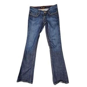 Pantalones de mezclilla Odyn Bootcut para mujer talla 28 lavado oscuro tiro bajo - Imagen 1 de 15