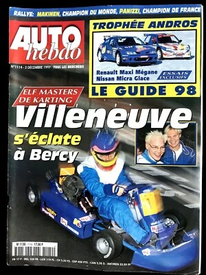 AUTO HEBDO 1114 du 3/12/1997; Trophée Andros le guide/ Villeneuve en Karting - Photo 1/2