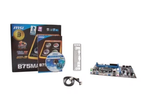 MSI B75MA-P45 MS-7798 LGA 1155 Intel B75 SATA 6Gb/s USB 3.0 mATX Motherboard - Picture 1 of 4