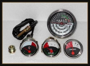 TACHOMETER Fits JOHN DEERE TRACTOR TEMPERATURE FUEL AMP GAUGE SET 1010 2010 - Picture 1 of 5