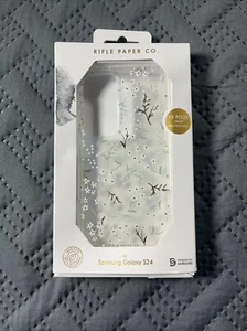Samsung Galaxy S24 Case Clear White Flowers New Rifle Paper Co. - Open Box - Zdjęcie 1 z 1