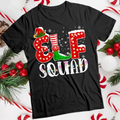 Elf Squad Weihnachten T-Shirt lustig hässlich Herren und Damen Tee #MC