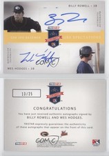 2008 PROjections GR8 Xpectations Dual Yellow /25 Billy Rowell Wes Hodges Auto