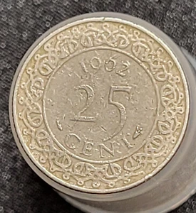 Suriname 25 cents 1962 Circulated KM14 # F06 - Picture 1 of 3