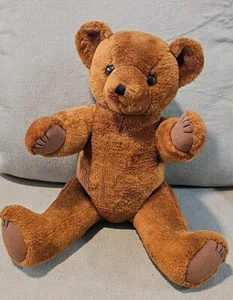 Antique Vintage Teddy Bear 19" Glass Eyes Mohair Articulated - Picture 1 of 7