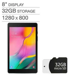 Samsung Galaxy Tab A 8.0" 32 GB Tablet Black + Bonus MicroSD Card SM-T290 Sealed - Picture 1 of 11