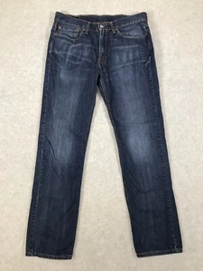 Levis 514 Jeans Men 34x34 (Fits 34x32) Blue Denim Slim Straight Whisker Western - Picture 1 of 12