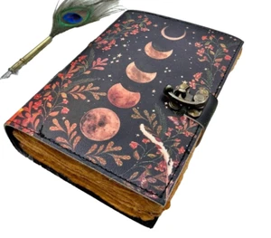 book of shadows grimoire journal handmade leather journal diary notebook gifts - Picture 1 of 13