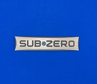 Placa de identificación OEM para refrigerador congelador sub-cero insignia emblema logotipo 3M aluminio pulido Foto 1 de 4