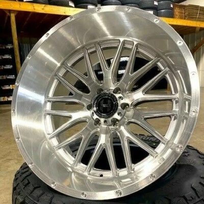 4 NEW 26x14 Hardcore HC19 Wheels Brushed 6x5.5 6x139.7 Chevy GMC - Image 1 of 2