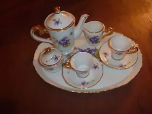 Dalton Collectable Miniature China Tea Set w/ Tray - Picture 1 of 12