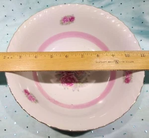 Vintage Porzellan Japan Rosen mit Gold vergoldet Servierschale 9 Zoll - Bild 1 von 3