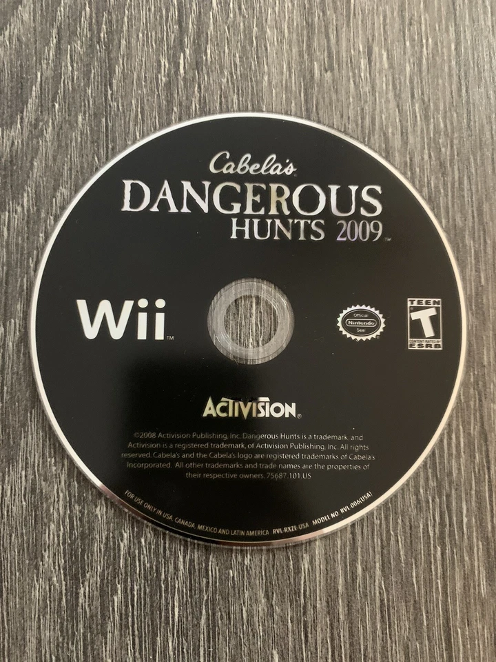 Cabela's Dangerous Hunts 2009 (Nintendo Wii, 2008) Disc Only - Image 1 of 1