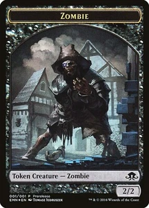 MTG - Zombie   Zombie (PRM-PRE) FOIL TOKEN - Picture 1 of 2