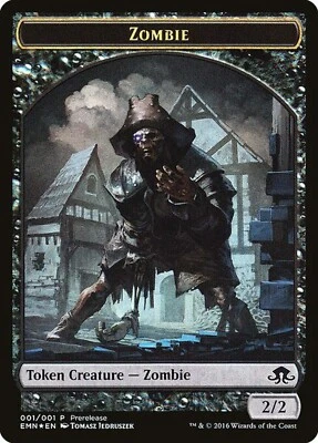MTG - Zombie   Zombie (PRM-PRE) FOIL TOKEN - Image 1 of 2