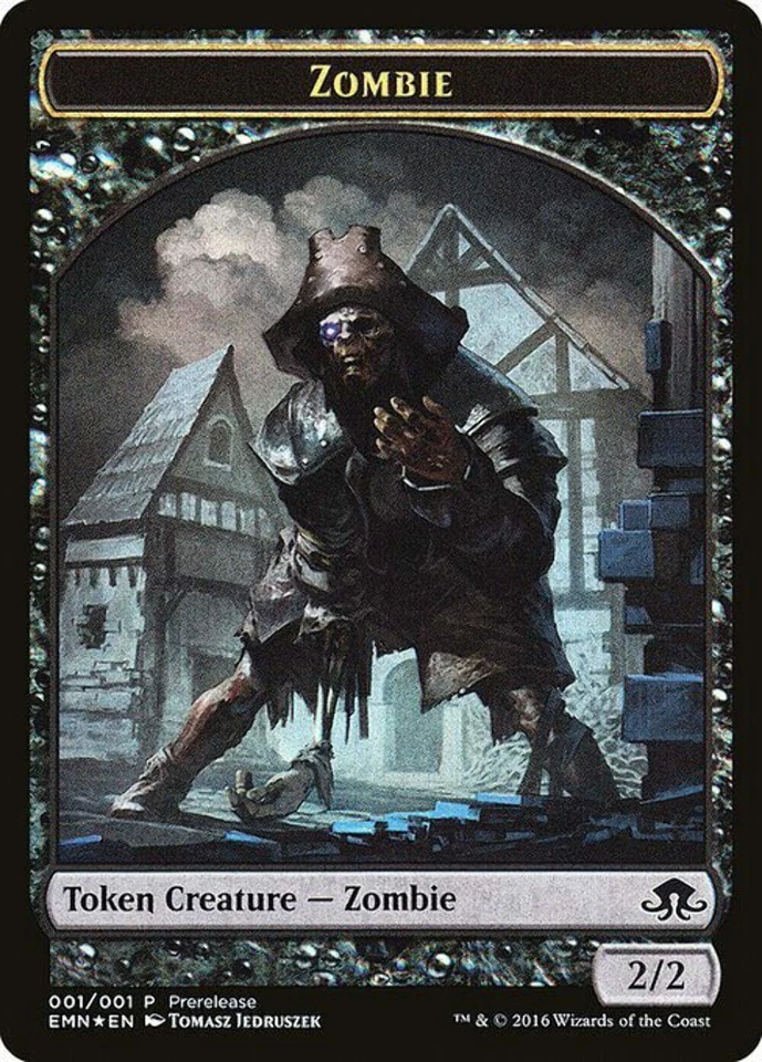 MTG - Zombie   Zombie (PRM-PRE) FOIL TOKEN - Image 1 of 2