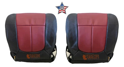 2010 Ford F150 Driver & Passenger Bottom Leather Perf Vinyl seat covers  BLK - Image 1 of 4