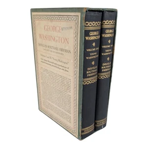 George Washington by D. S. Freeman, Vol. 1, 2 - 1948 1st Edition With Slipcase - Picture 1 of 19