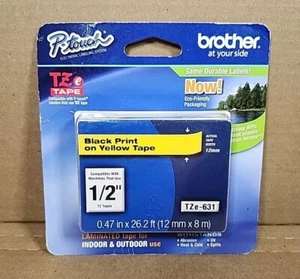 Cinta P-touch Brother 1/2" (12 mm) negra sobre amarilla para impresora PTH300, PT-H300LI - Imagen 1 de 2