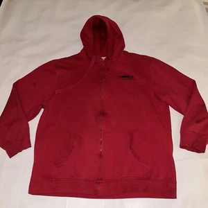 Vintage Miskeen Hoodie Adult 3XL Red Sweatshirt Full Zip Y2K Hip Hop **Read** - Picture 1 of 17