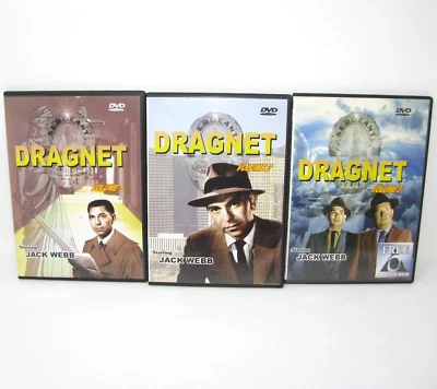 Dragnet Volume 1 Volume 2 Volume 3 DVDs 3 episodes on each - Image 1 of 3