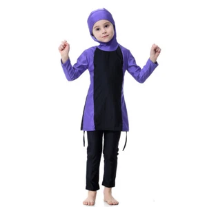 Girl Child Kid Modest Muslim Islamic Swimwear Swimsuit Beachwear Burkini Burqini - Picture 1 of 3