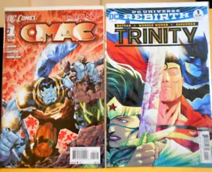 2 x FIRST ISSUE DC COMICS 1990s OMAC NO 1 AND TRINITY NO 1 - Picture 1 of 4