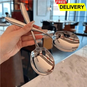 2Ps Stainless Steel Large Serving Spoon Soup Ladle For Hotel Buffet & Restaurant - Picture 1 of 5