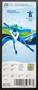 2010 Vancouver Olympics Full Ticket Men's Pursuit Long Track Semi-Finals - Picture 1 of 2
