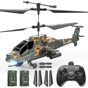 RC Helicopter for Adults, Apache Remote Control Helicopter for Kids 8-12, Toy... - Picture 1 of 7