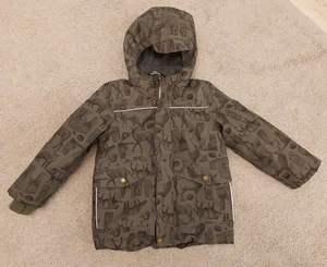 Mikkeline Winterjacke Anorak Gr. 98 / 104 Olivgrün - Bild 1 von 5