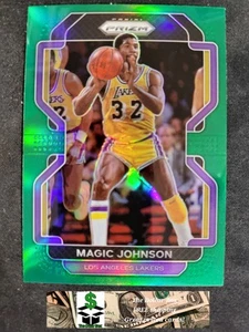 2021-22 Prizm Magic Johnson GREEN PRIZM Card #248 Lakers HOF - Picture 1 of 2
