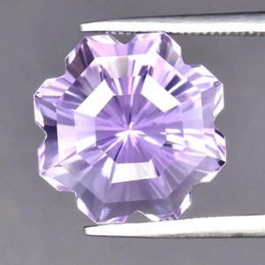 💎 7,47ct VVS ausgefallener brillanter natürlicher lila Amethyst - unbeheizter Brasilien Edelstein - Bild 1 von 4
