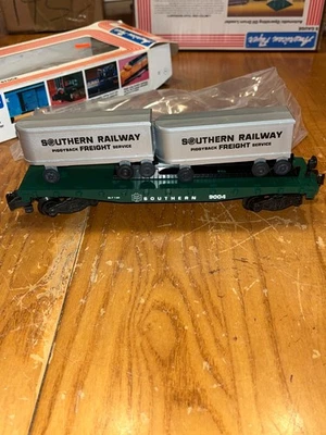 AMERICAN FLYER #9004 SOUTHERN FLAT CAR WITH TRAILERS - Image 1 of 4