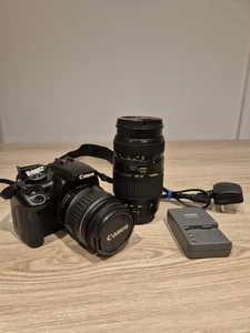 Kit de cámara digital Canon EOS 400D SLR 18-55 mm con lente Tamron adicional 70-300 mm  - Imagen 1 de 24