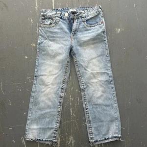 True Religion Ricky Relaxed Straight Denim Jeans Flip Pocket Size 34 - Picture 1 of 8