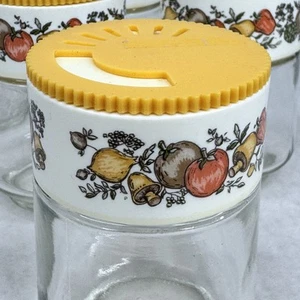 6 Vintage Gemco Clear Glass Shaker Spice of Life Mushroom Jars w/ Lids MCM - Picture 1 of 5